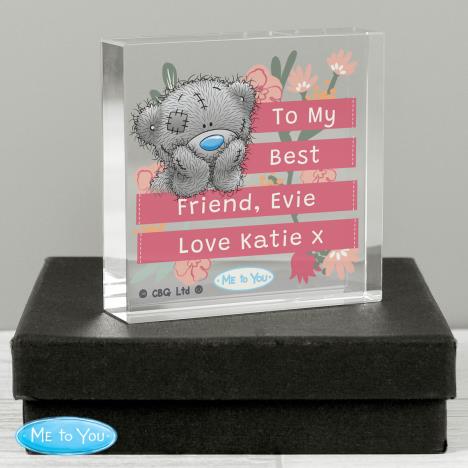 Personalised Me to You Floral Large Crystal Token Extra Image 1